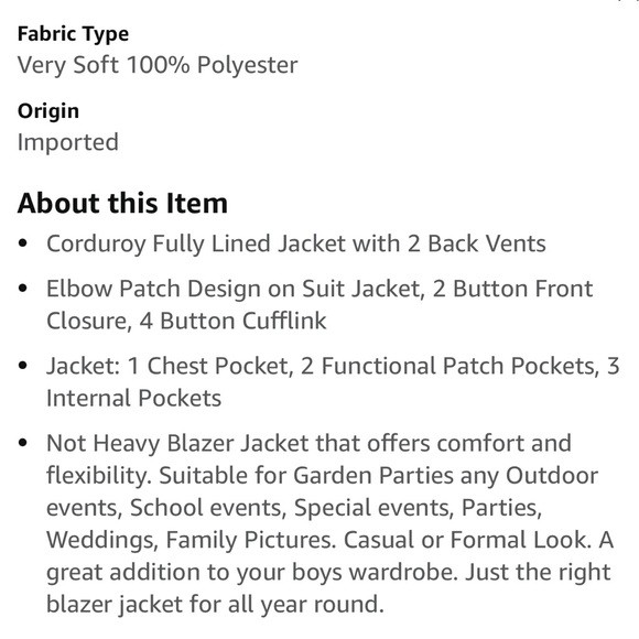 Gioberti corduroy blazer jacket 16 - Picture 9 of 9